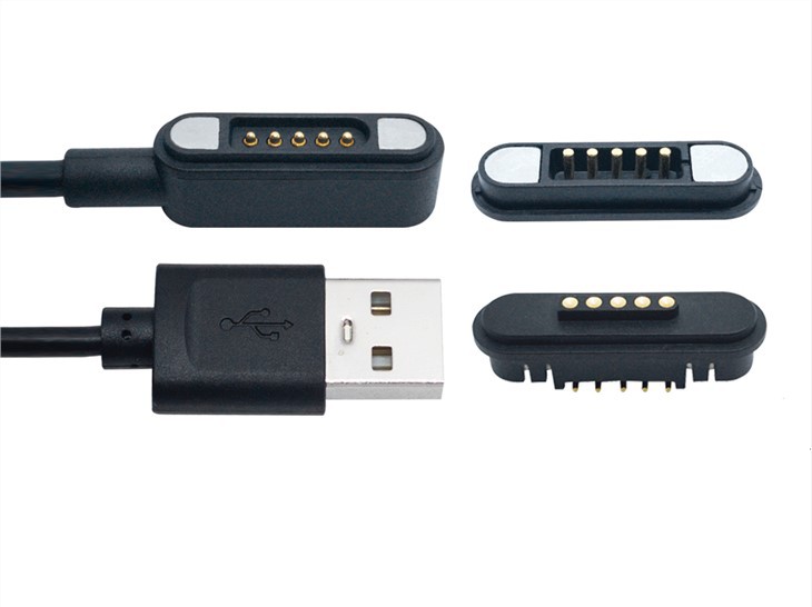 5 पिन चुंबकीय पोगो पिन चार्जिंग कनेक्टर