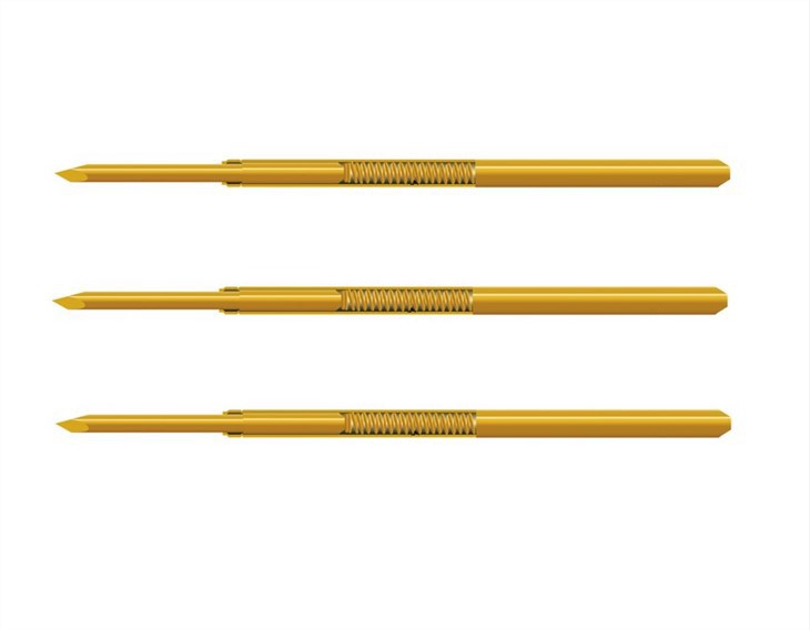 स्प्रिंग-पोगो पिन टेस्ट प्रोब लोड किया गया