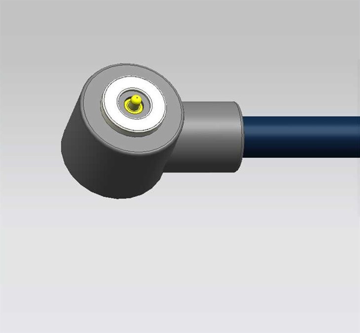 एकल-पिन गोल दायां-कोण चुंबकीय केबल